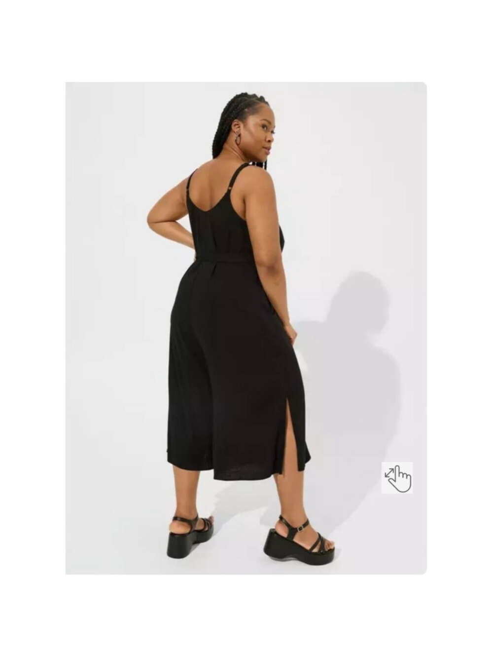 Torrid Cami Culotte Jumpsuit in deep black - Picture 2 of 11